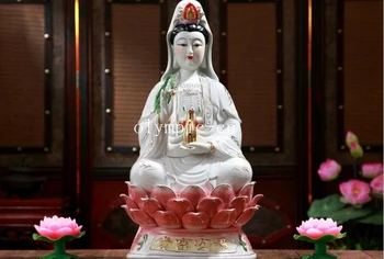 

18''china ceramic porcelain folk home fengshui pray wealthy buddhism Guanyin