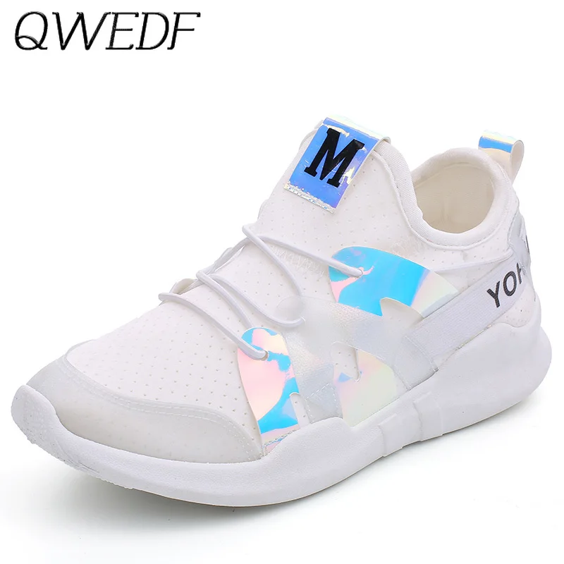 

2019 New summer women Breathable Mesh Fashion Casual Shoes Comfortable Sneakers Flats Female Platform walking Shoes L107