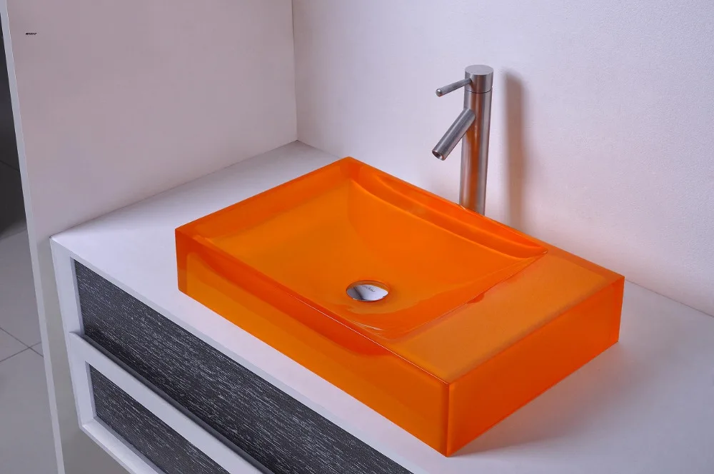 الحمام فوق عداد الملونة الراتنج Acyrlic غسل حوض الغرور بالوعة مكافحة أعلى Rectangluar سفينة غرقت 38247 الحمام فوق عداد الملونة الراتنج Acyrlic غسل حوض الغرور بالوعة مكافحة أعلى Rectangluar سفينة غرقت 38247