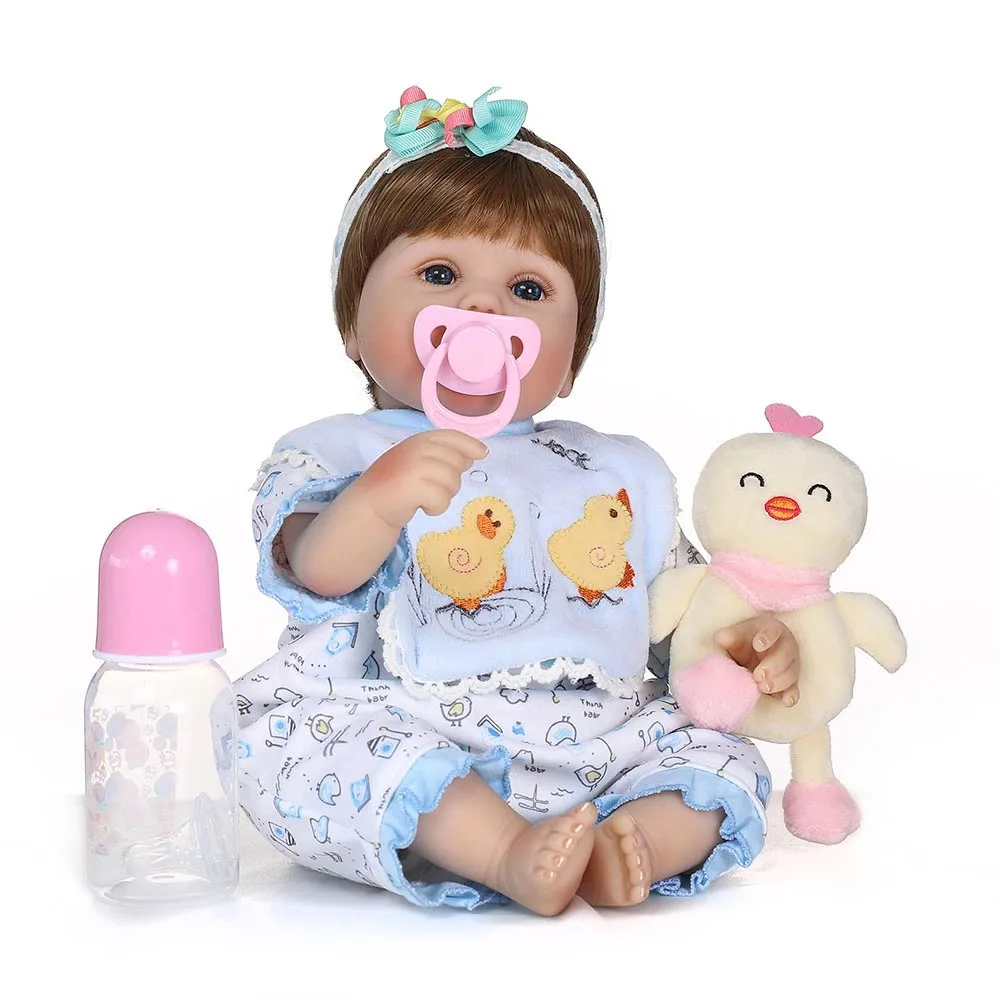 

40CM Soft Vinyl Reborn Doll Lifelike Baby House Play Dolls Toy for Kids Playmate Christmas Gifts M09