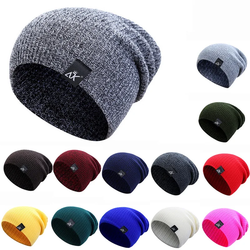 Womens Winter Hat Knitted Wool Beanie Female Fashion Casual Outdoor Mask Caps Thick Warm Hats for Women