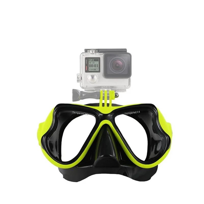 Scuba Diving Mask Swimming Glasses for Gopro Accessories Tripod Mount