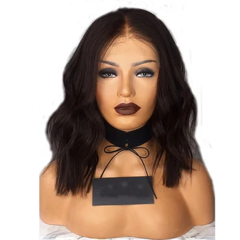 

LUFFYHAIR Remy Brazilian Natural Wave Lace Front Wigs Glueless Long Part 13x6 Lace Front Bob Wave Wigs For Black Women