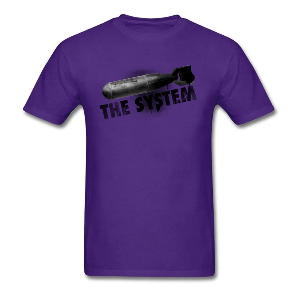 Bomb the system Labor Day 100% Cotton O-Neck Tops Tees Short Sleeve Family Clothing Shirt Prevailing Party Tshirts Bomb the system purple