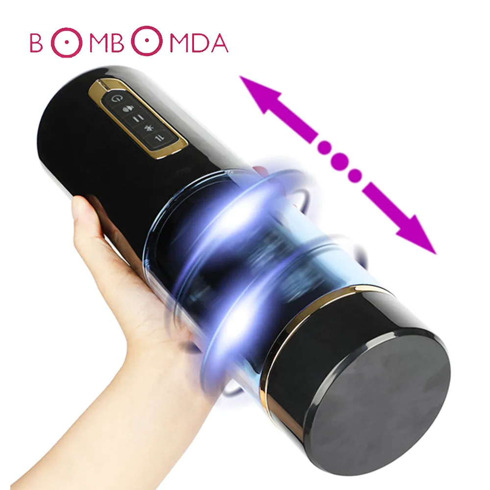 Automatic Telescopic Masturbation Cup Vibrator For Men Real Rotaion Vagina Pussy Oral Sucking Sex Machine Adult Sex Toys For Man (15)