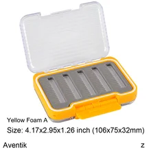 Aventik Пластик Водонепроницаемый Fly Рыбалка ABS Double Side ясно щели пеной Fly Рыбалка Box 4.17x2.95x1.26 дюйма летит Коробка