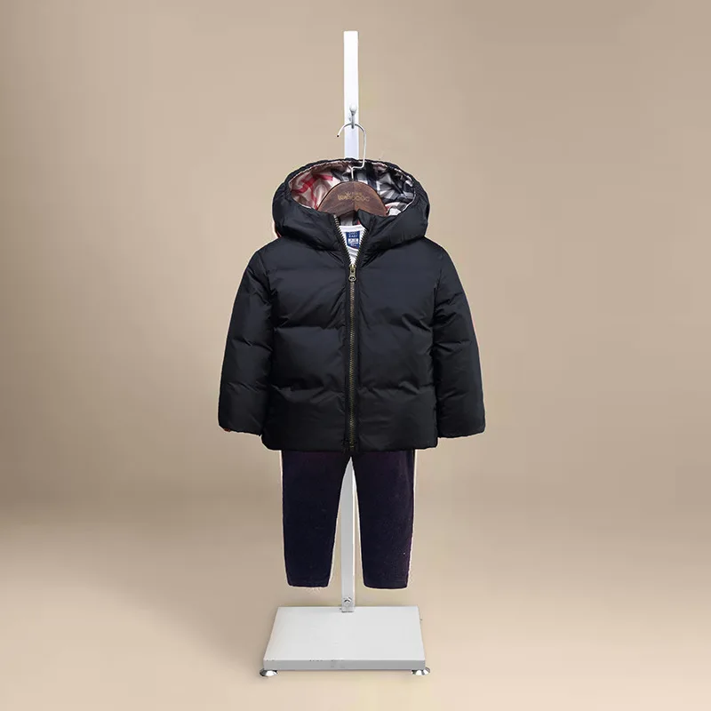 

2016 Winter fashion luxury brand children's wear down jacket boys and girls baby hooded coat warm jacket 70% down high quality