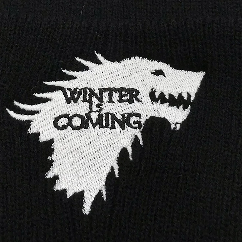 Игра престолов теплая вязаная шапка Skullies House Of Stark зима грядет страшная шапка с дизайном «волк» для взрослых мужчин женщин подростков