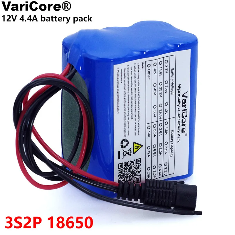 Billig VariCore 12 v 4,4 Ah 4400 mah 18650 akkus 12 v mit BMS Lithium akku Schutz Bord CCTV cam Monitor UES