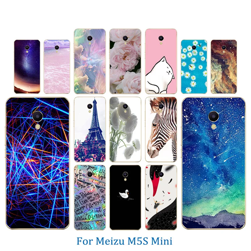 2017 Модный чехол для Meizu M5S Mini силиконовый Meilan m5s 5 2 дюймов Роскошный розовый M5s