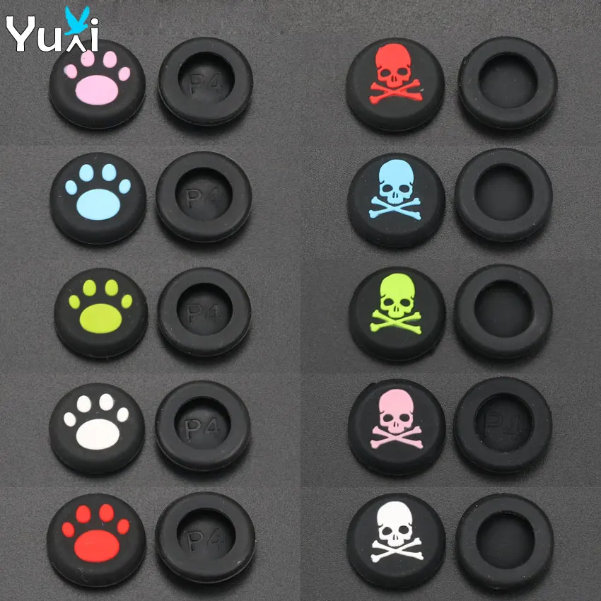 

YuXi 2pcs Silicone Analog Stick Grips Cover for PS4 Pro Slim for PS3 Controller Joystick Caps for Xbox One Xbox360