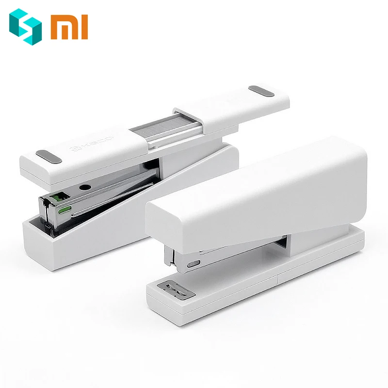 Premium Xiaomi Kaco LEMO Stapler Bottom Nail Storage Interior Design Remaining Quantity Reminder White | Электроника