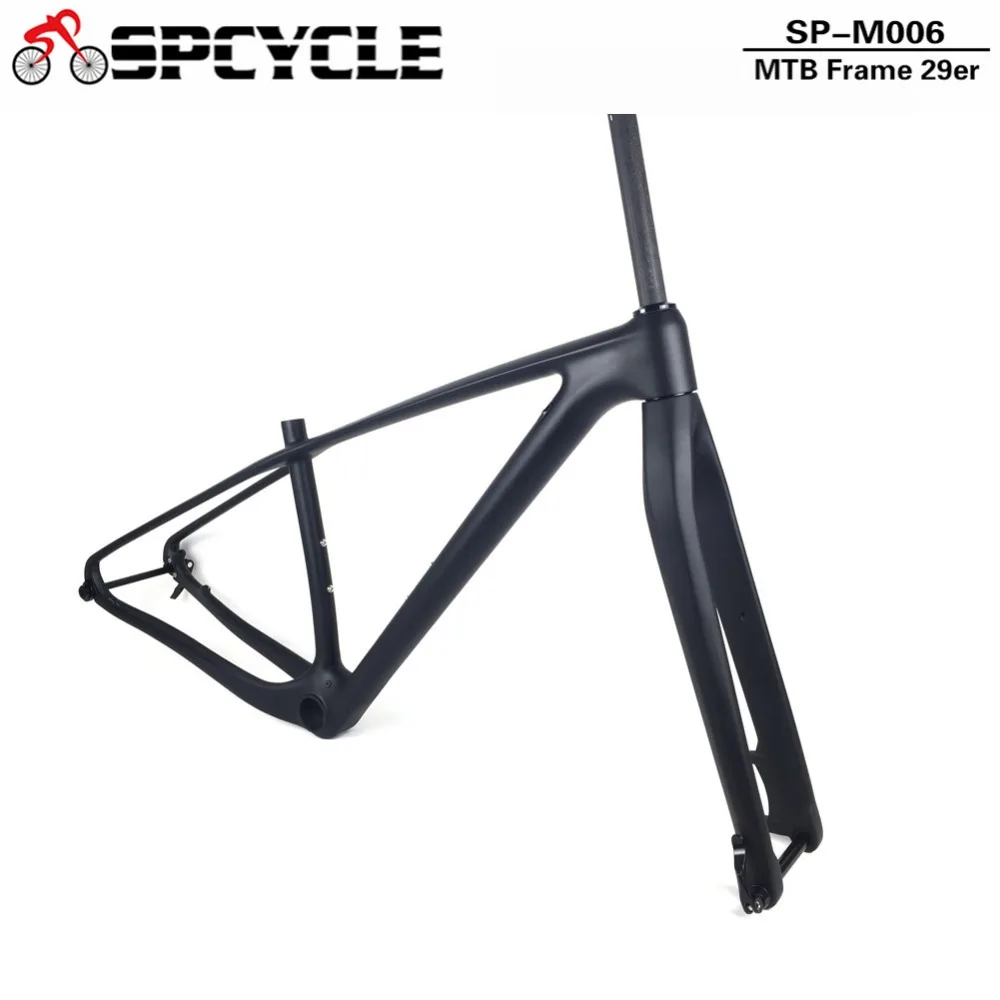 Excellent Spcycle 29er Carbon Mountain Bike Frameset 27.5er T1000 Carbon MTB Bicycle Frame And Fork PF30 Headset Thru Axle Clamp As Gift 1