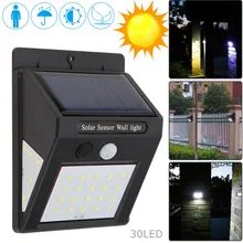 Солнечный светильник, уличный Солнечный светодиодный светильник, PIR датчик движения, настенный светильник, водонепроницаемый солнечный светильник для украшения сада