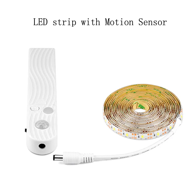 Yabstrip светодиодный датчик движения 2835 60 светодиодный s или USB порт Светодиодная лента Гибкая лампа лента для шкафов лестниц кухонный шкаф - Испускаемый цвет: Motion sensor stip