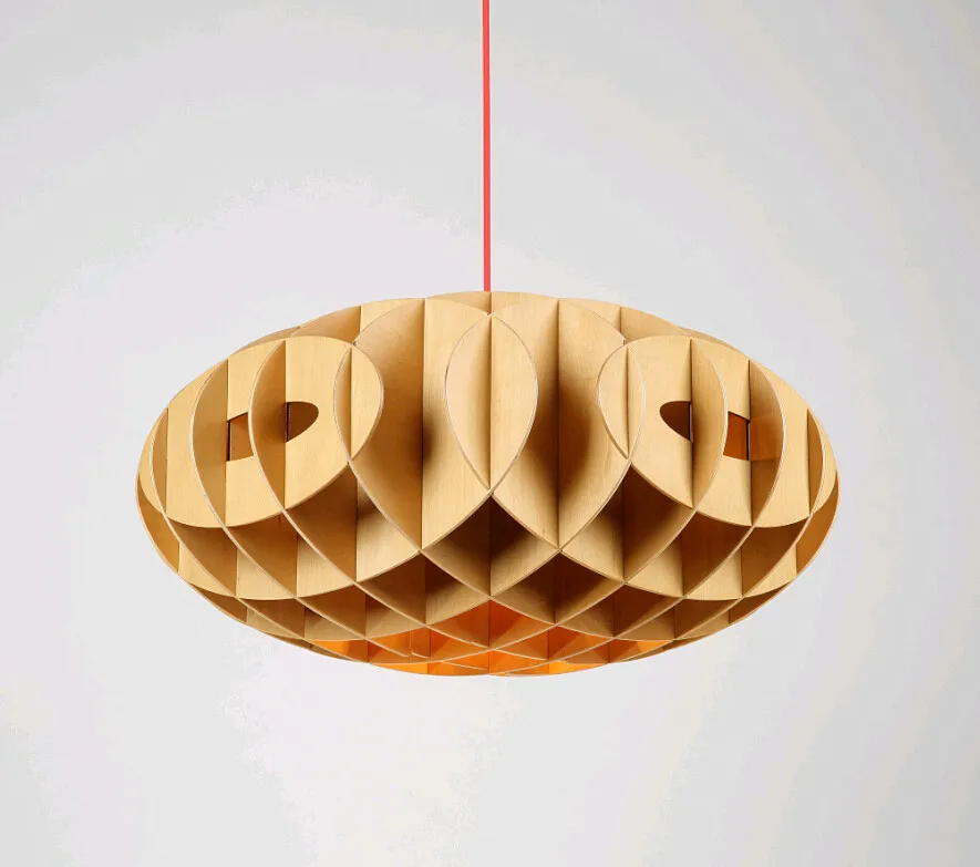 Best Creative novelty Ply Wood chips Chandelier handmade E27 LED lamp indoor hang lamp for cafe amp;bar amp;porch amp;stairs amp;corridor BT259
