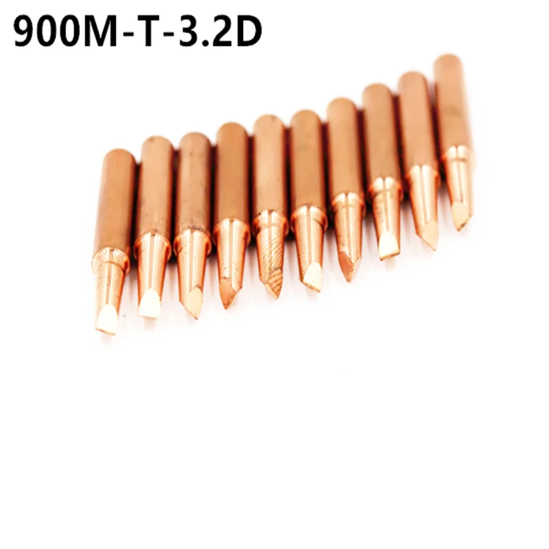 

10pcs 900M-T-3.2D Copper tips Soldering Iron Tip For Solder Station
