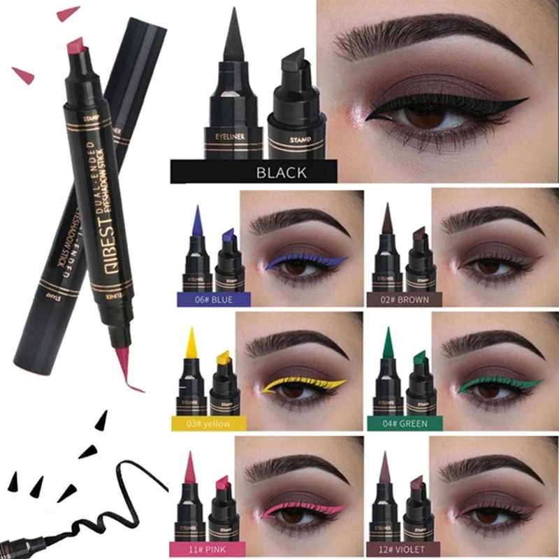

Eyeliner Stamp Pencil Matte Liquid Colorful Lazy Eyes Makeup Cosmetics Waterproof Quick Dry Blue Green Red Eye Liner Arrow Pen