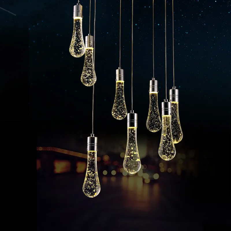 

Creative Pendant Lights Modern LED Bubble Crystal Pendant Light Minimalist Fashion Hanging Creative Dinning Room Bar Lamp