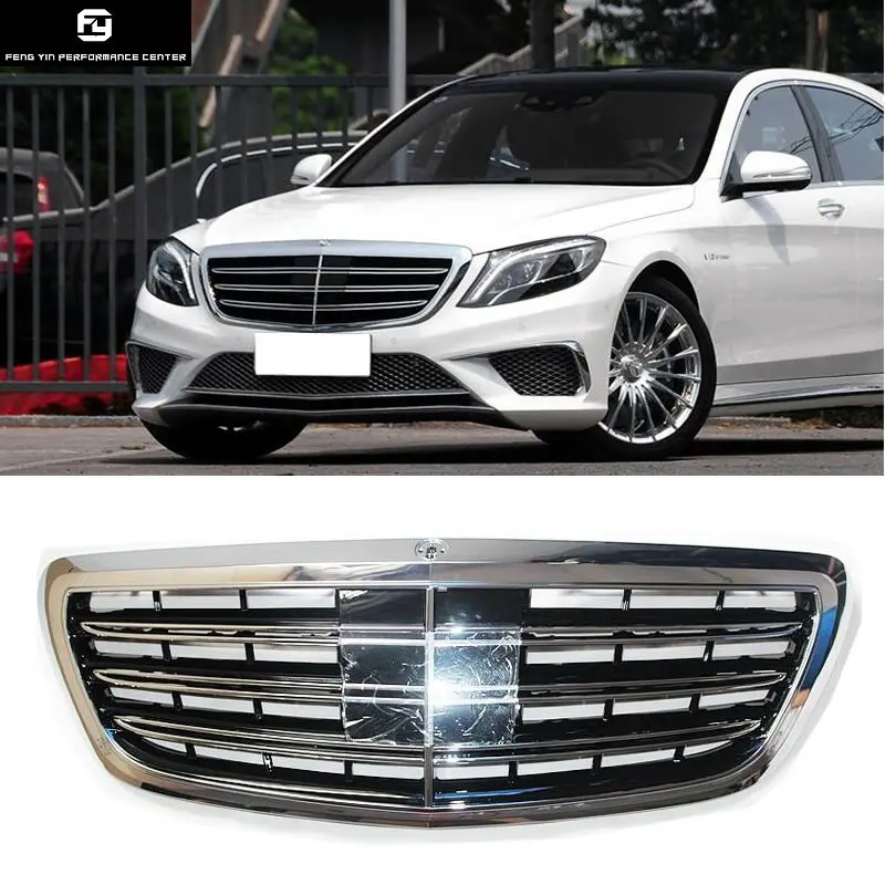 

W222 S65 S63 AMG style Racing grills ABS front bumper grille grill For Benz W222 S350 S550 S600 car body kit 14-16