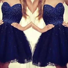 Brilliant Perlen Schatz Organza Short Prom Dresses Sexy Backless Kurz Graduation Dresses 2016 Neue Robe De Cocktail Courte