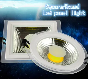 

Free Shipping 9W 15W 18W COB Led Panel Light Recessed COB Downlight Glass Cover LED Ceiling lamp