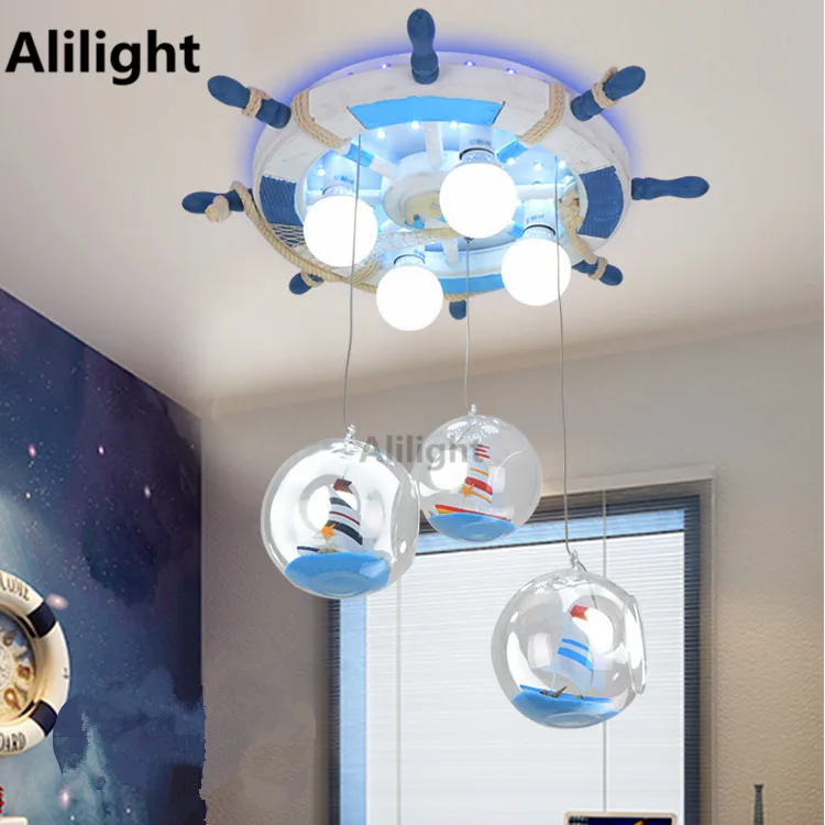 Corsair Kids Bedroom Ceiling Light Steering Wheel Creative Baby Boy Corsair Kids Bedroom Ceiling Light Steering Wheel Creative Baby Boy Room Lamp Led Eye Protection Luminaria Decor Fixture