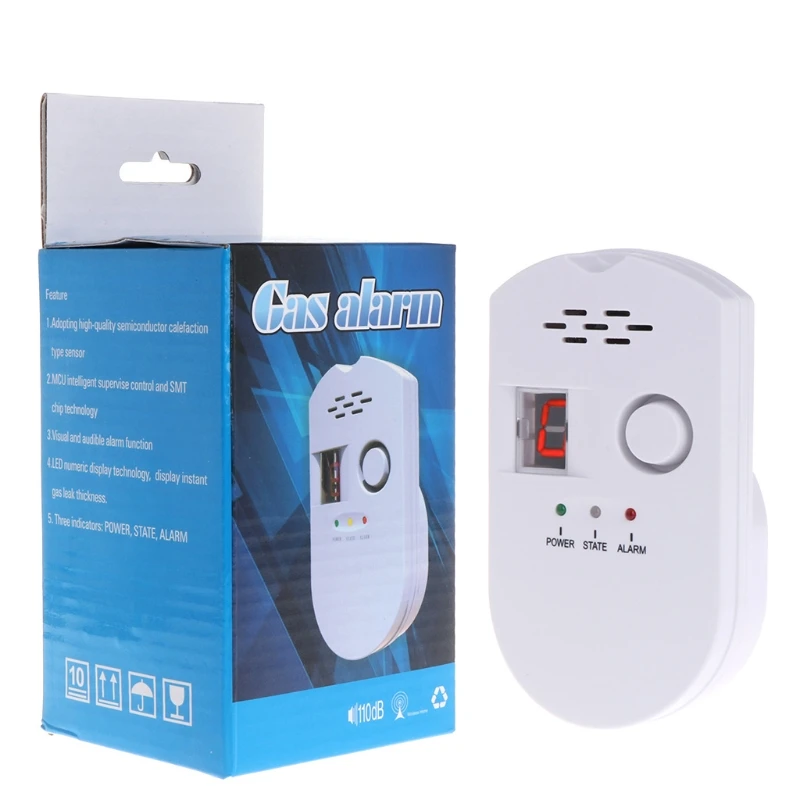 

Gas Alarm Analyzer Combustible Gas Detector LPC/Natural/Coal Gas Leak Tester LED #0615
