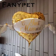 Просто женатый шар Mr Mrs в форме сердца персонализированные вечерние украшения невесты Большой Свадебный шар невесты быть помолвкой