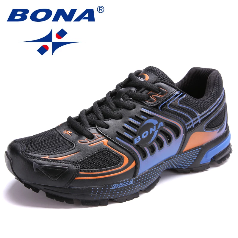 Kopen BONA Nieuwe Aankomst Populaire Stijl Mannen Loopschoenen Outdoor Jogging Sneakers Lace Up Mannelijke Sportschoenen Comfortabele Sportschoenen