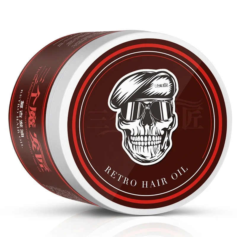 

Strong Style Restoring Pomade Hair Wax Skeleton Cream Slicked Oil Keep Hair Men Styling Products #AP5 New 2018