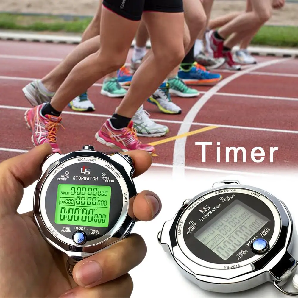 Профессиональный цифровой секундомер-Таймер Многофункциональный ручной тренировочный таймер Портативный Спорт на открытом воздухе бег хронограф часы
