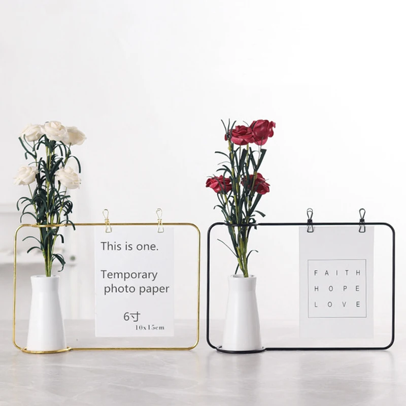  Nordic Iron Art Desktop Decoration Notes Clips Card Photo Holder Table Memo Name Message Clips with