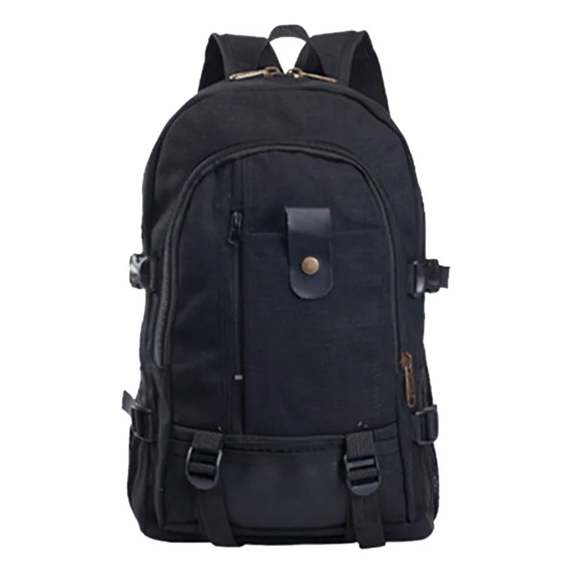 

Adisputent Fashion Men's Canvas Backpack Casual zipper Leisure Travel Laptop Men Backpack
