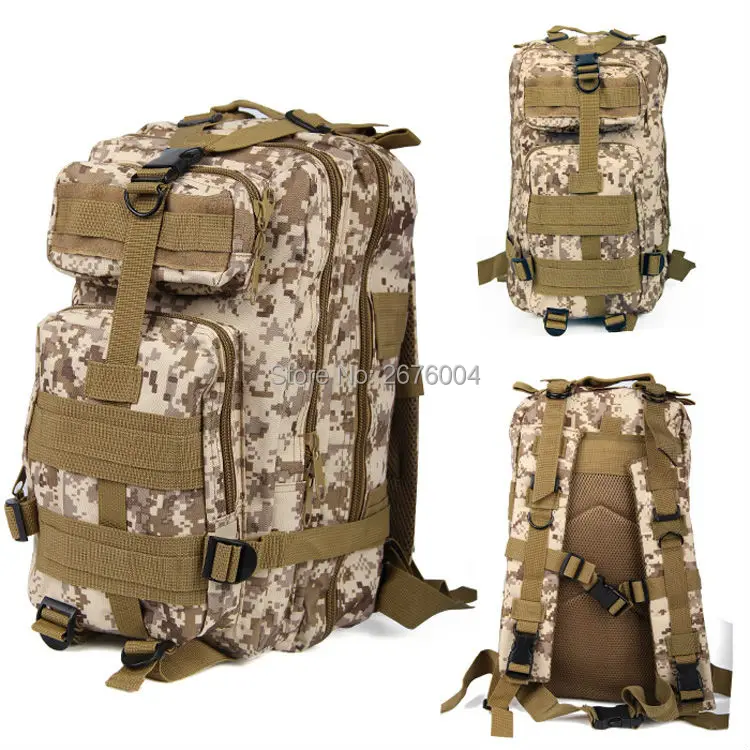 Tactical Molle 3P Assault Backpack Outdoor Sports Military Camping Hiking Climbing Rucksack Trekking Hunting Bag