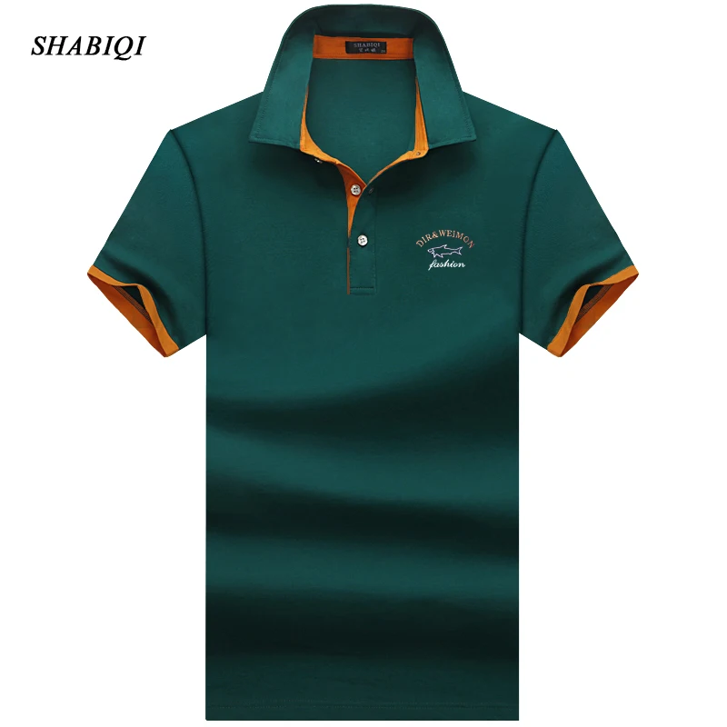 Najtaniej SHABIQI odzież marki nowych mężczyzna koszulka Polo mężczyźni Business Casual solidna męska koszulka polo z krótkim rękawem oddychająca koszulka Polo S 10XL