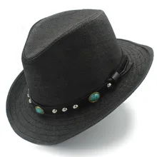 Модная Ковбойская шляпа для женщин и мужчин, Западная пастушка, папа, лето, закатывается, пляжный навес, шляпа от солнца, шляпы сомбреро, хорошая упаковка, размер 58 см