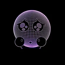 3d visual pobre pouca lâmpada led multi-colorido acrílico luz criativa presente mobiliário doméstico 7 mudança de cor