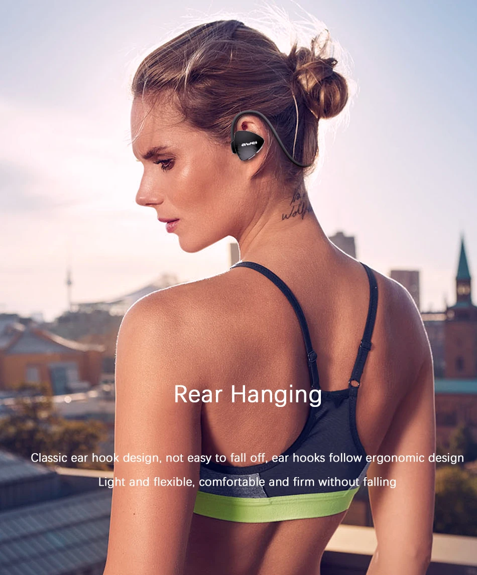 Беспроводные Наушники AWEI A847BL Спортивная bluetooth гарнитура с микрофоном стерео