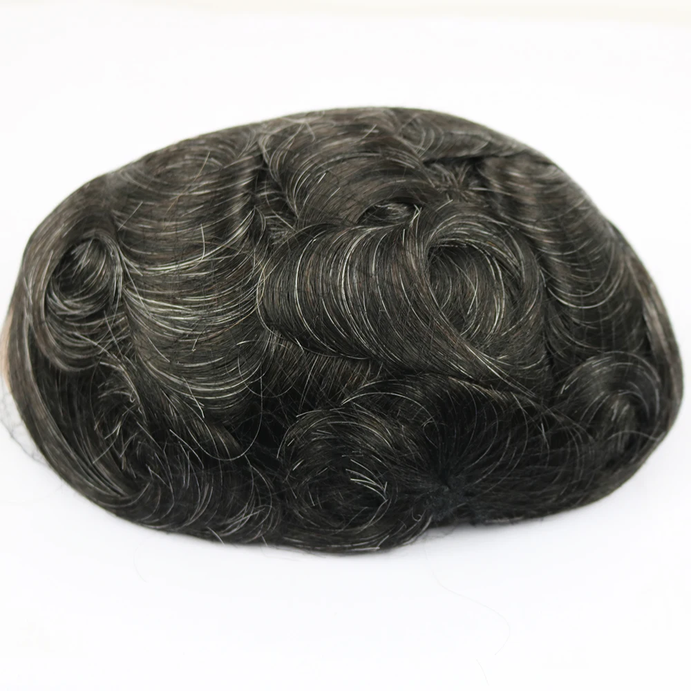 Натуральные Человеческие замена волос для мужчин s Hairpiece system Toupee французское кружево с кожей Q6 база мужской парик для стрижки