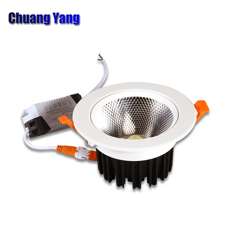 220V 5W 10W 15W Eecessed Led Celling прожекторы мини точечный светильник Круглый Cob потолочный
