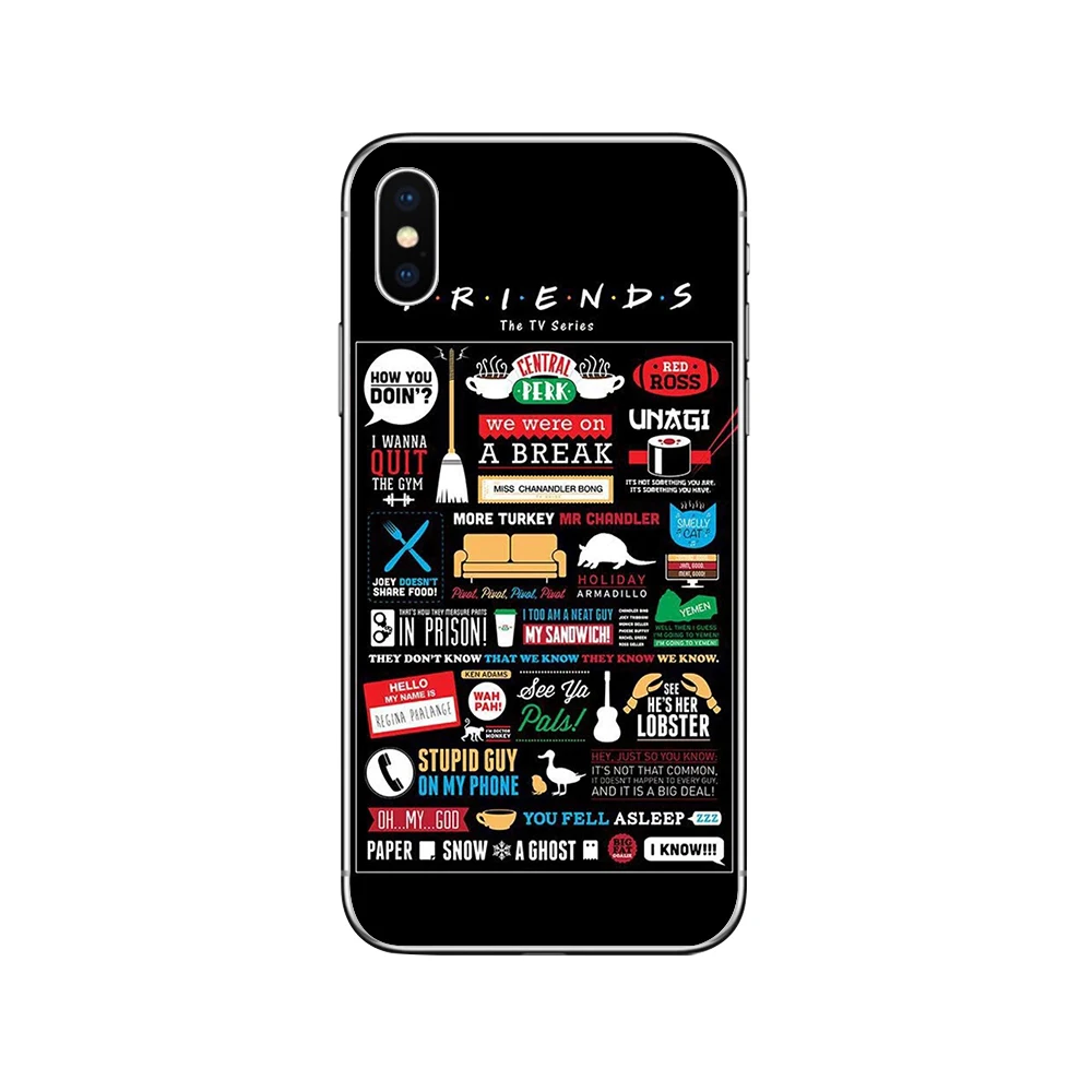 ciciber TV Series Friends Cover Funda for Iphone 7 8 6 6S Plus 5S SE Clear Soft TPU Phone Case for Iphone X XS MAX XR Capa Coque ciciber TV Series Friends Cover Funda for Iphone 7 8 6 6S Plus 5S SE Clear Soft TPU Phone Case for Iphone X XS MAX XR Capa Coque