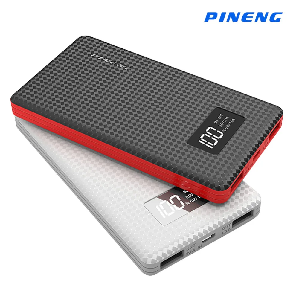 External Battery 6000mAh Original Pineng Power BankLi Polymer Battery LED Indicator Portable Charger Power Bank for
