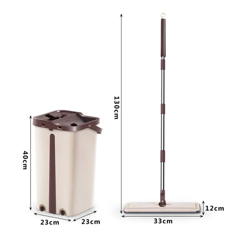 Copertura di Caso NUOVA Dura Piano Pigro Mop Secchio Magico Cleaner Ruotare Auto-strizzare Spremere Double Sided Tampone di Stracci di Lavaggio Automatico- sistema di asciugatura