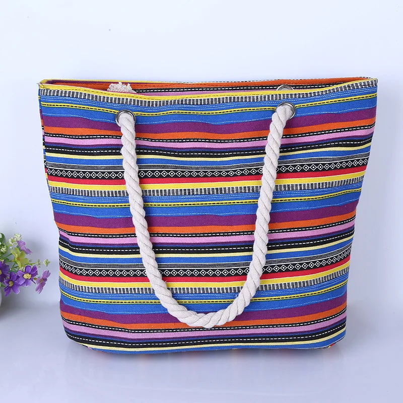 الأزياء الطباعة حقيبة المرأة حقيبة قماش زهرة عالية الجودة المدرسة أكياس الصيف الشاطئ Crossbody حقيبة للنساء رخيصة حقيبة
