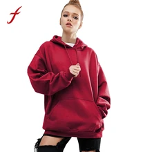 FEITONG Women Long Sleeve Hoodie Sweatshirt Casual Hooded Coat Autumn Winter Fashion Plus size Tracksuit Jumper Pullover 2017