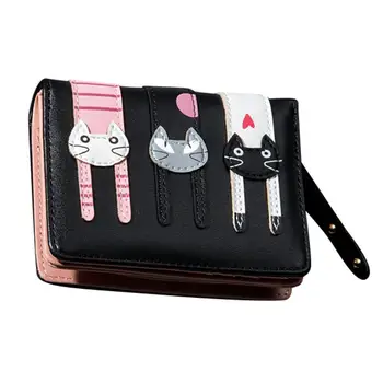 

Women's Mini Cute Fashion Leather Wallet Card Wallet Vintage Men Long Leather Wallet Credit Card Holder $D
