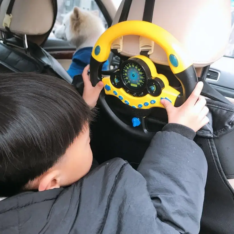 Baby Musical Simulation Steering Wheel - Light-Up Educational Toy for Children's Birthday, Toy Car Accessories for Boys image 3
