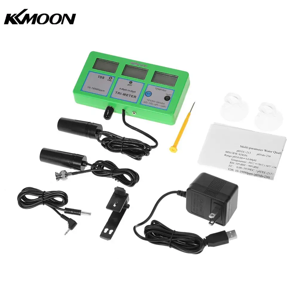 

4 in 1 Multi-parameter Water Testing Meter Digital LCD Multi-function Monitor pH / RH / EC(TDS) / TEMP Water Quality Tester