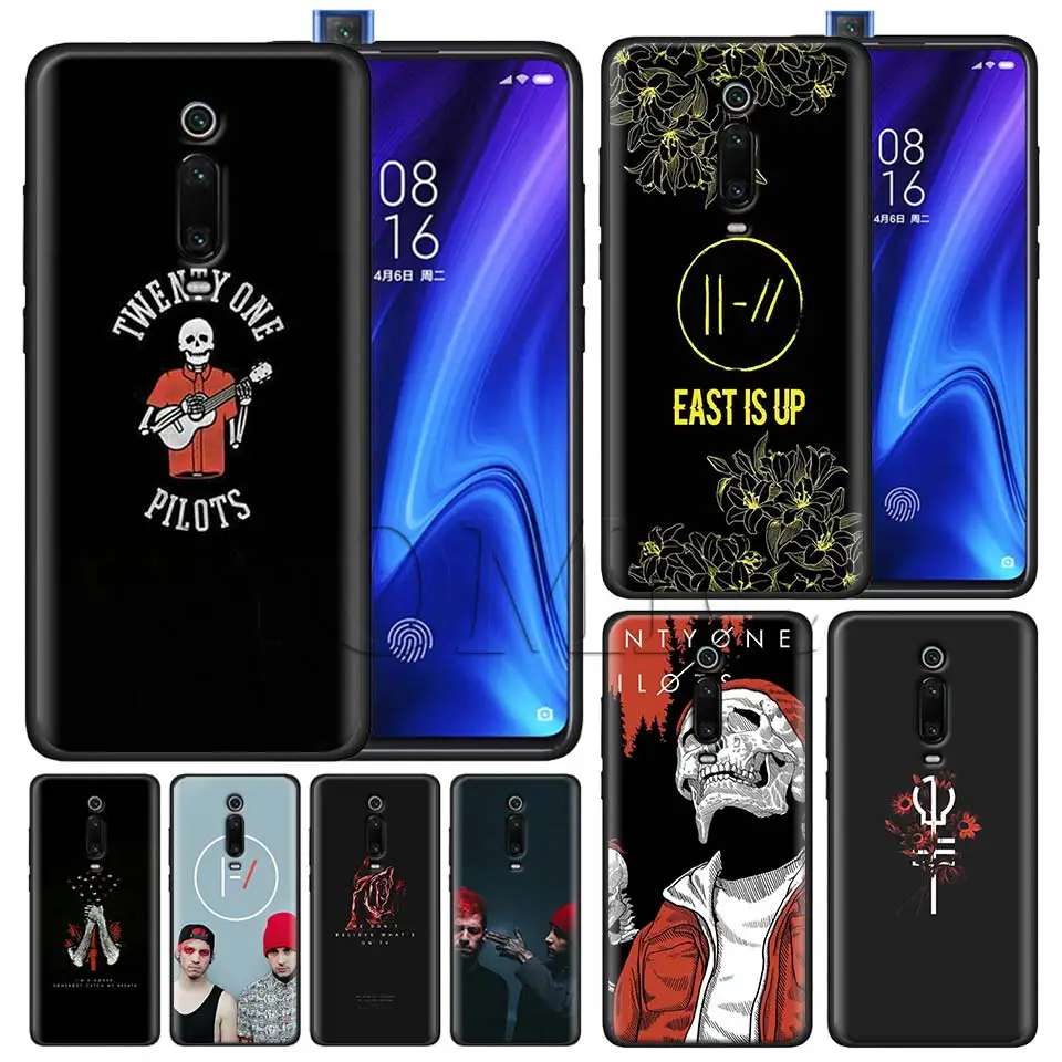 

Rock band Twenty One Pilots Black Case for Xiaomi Redmi Note 7 7s K20 5 6 Pro Redmi 6 6 5 5Plus 4X S2 Y3 Silicone Soft Case